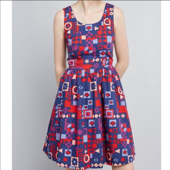 Modcloth Dresses & Skirts - ModCloth Navy It’s a Small World Dress M NWOT